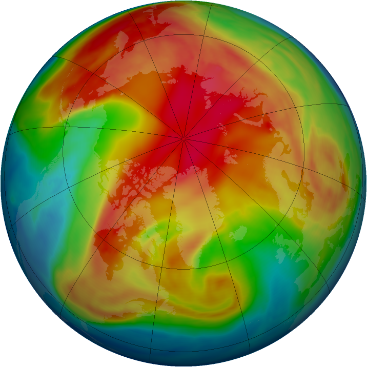 Arctic ozone map for 12 February 2006